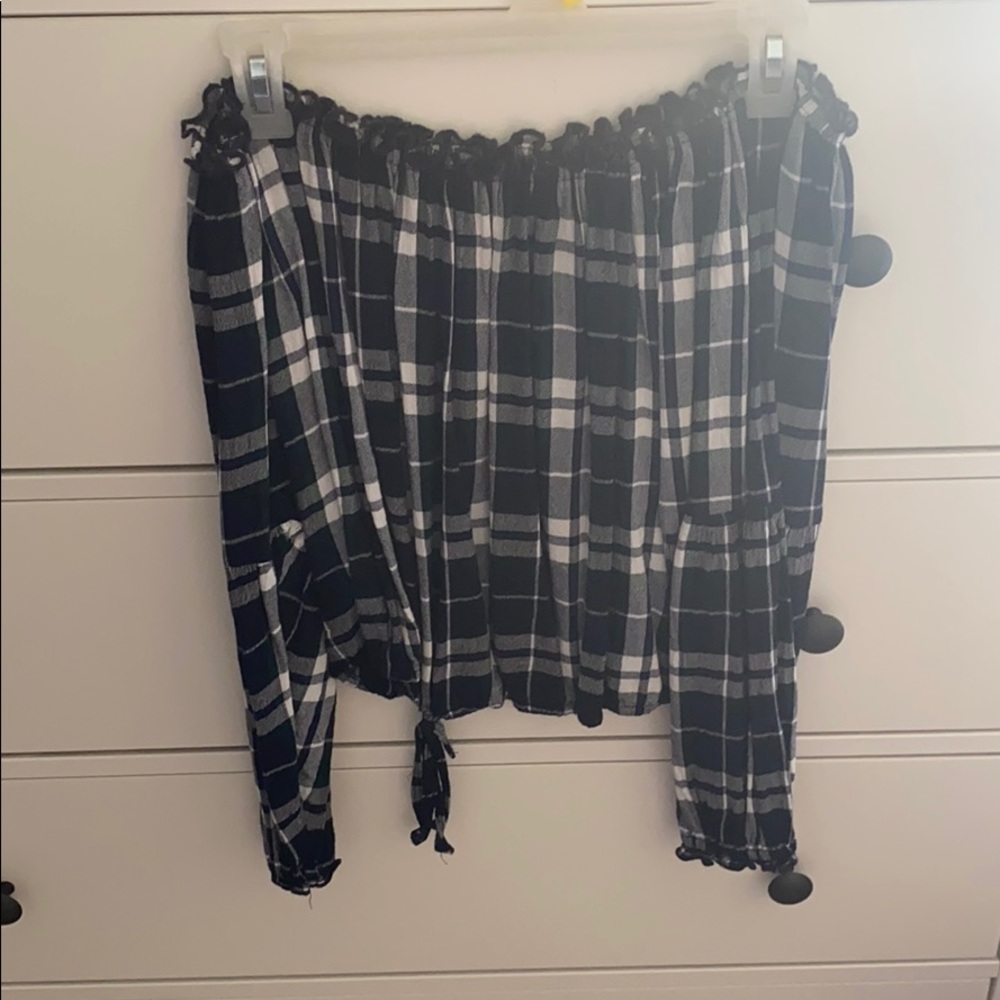 off the shoulder long sleeve top